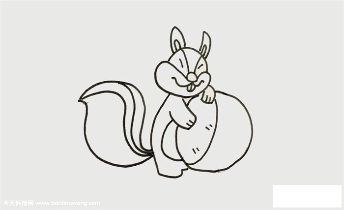 小松鼠怎么画