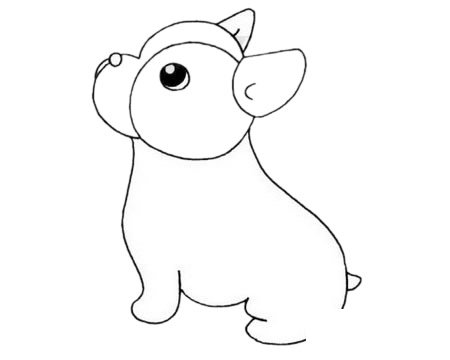 斗牛犬简笔画图片