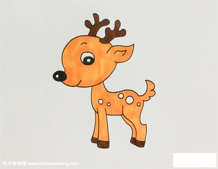 小梅花鹿怎么画