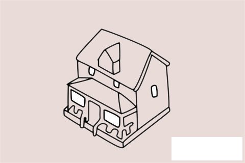 别墅简笔画图片