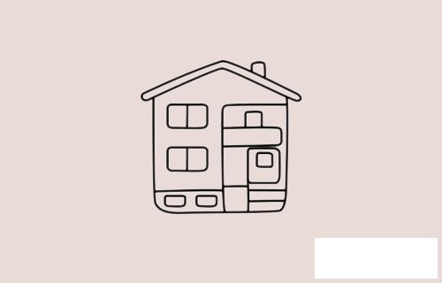 别墅简笔画图片