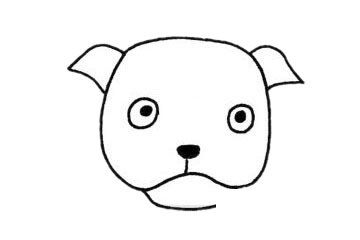 斗牛犬简笔画图片