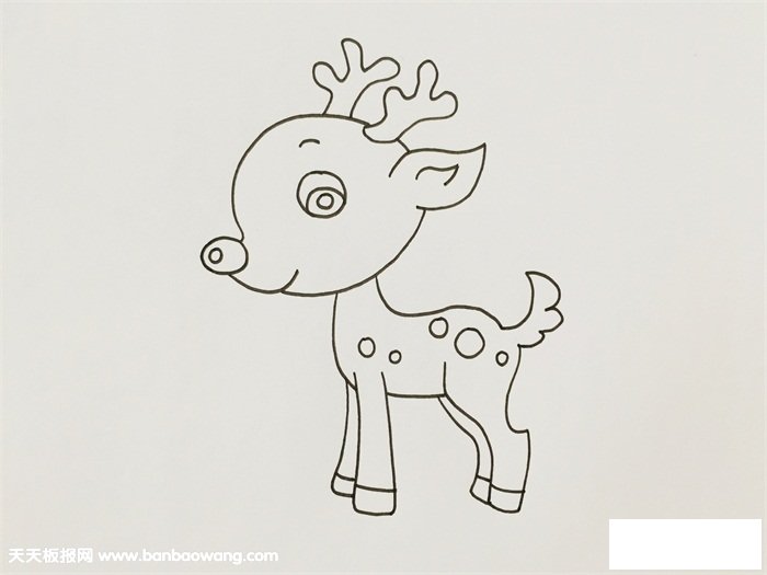 小梅花鹿怎么画