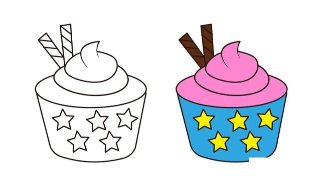 生日蛋糕简笔画