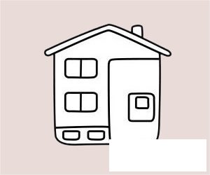 别墅简笔画图片