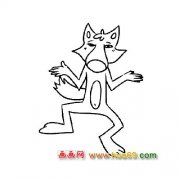 简笔画：卡通大灰狼2