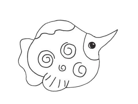 鲽鱼简笔画图片