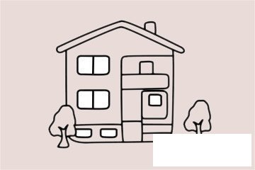 别墅简笔画图片