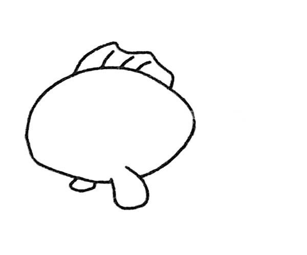 金鱼简笔画步骤2