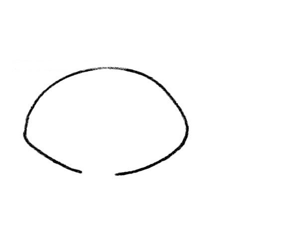 金鱼简笔画步骤1