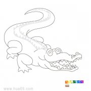 儿童简笔画:凶狠的鳄鱼