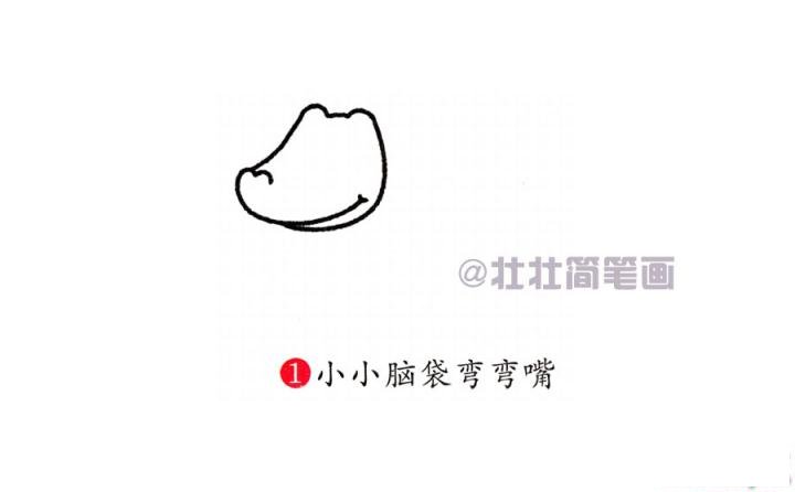 鳄鱼简笔画画法_怎么画鳄鱼的简笔画