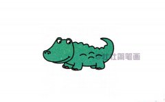 鳄鱼简笔画画法_怎么画鳄鱼的简笔画