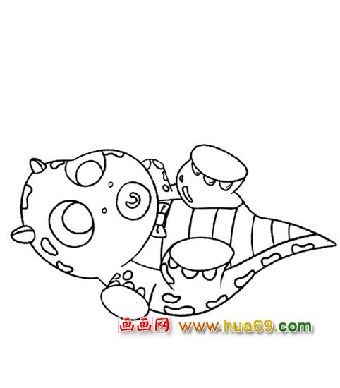 卡通简笔画(恐龙)5