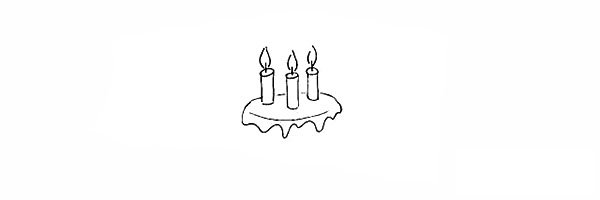 双层生日蛋糕简笔画