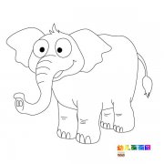 儿童简笔画：开心的大象