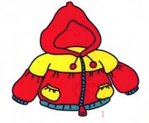 儿童冬天外套简笔画 涂颜色外套怎么画