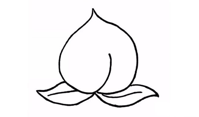 桃子简笔画步骤图