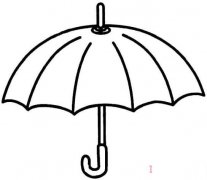 撑开雨伞怎么画简笔画教程简单好看