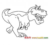 简笔画【凶恶的恐龙】1