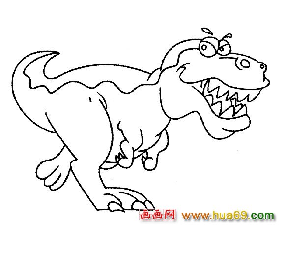 简笔画【凶恶的恐龙】1