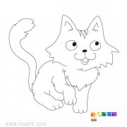 儿童简笔画:调皮的小猫