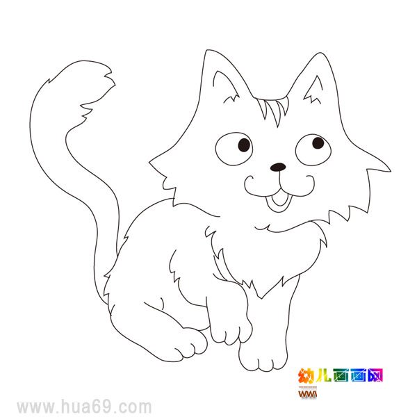 儿童简笔画：调皮的小猫