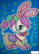 彩色马儿儿童画图片