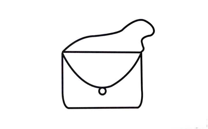 彩色简笔画挎包的图片教程