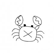 小蟹子简单画法三岁以上儿童简笔画