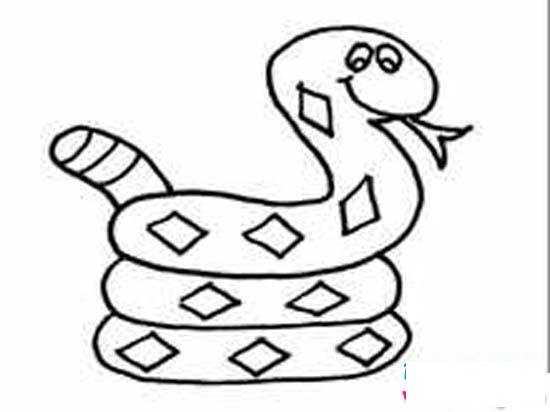 蛇的简笔画图片