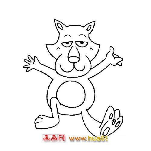 简笔画:卡通大灰狼4