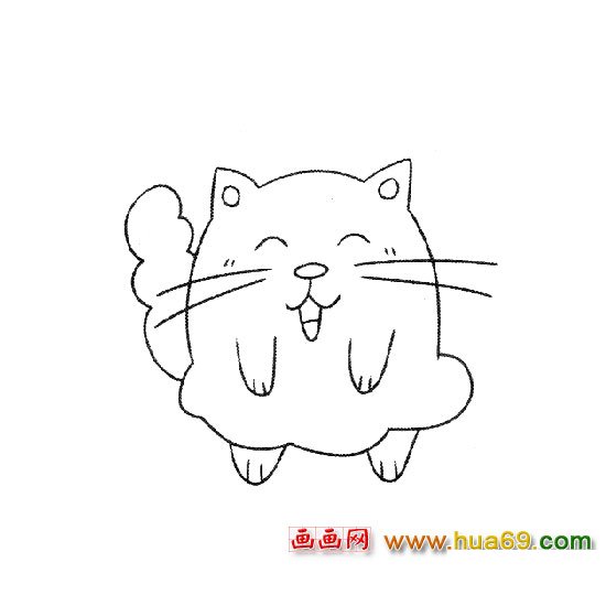 可爱的小猫(简笔画)4