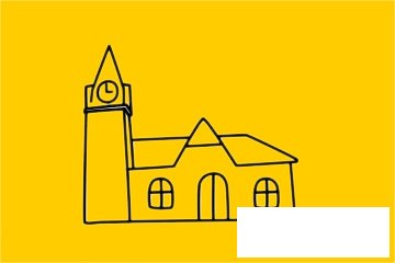 车站简笔画图片