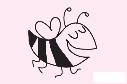 蜜蜂简笔画图片