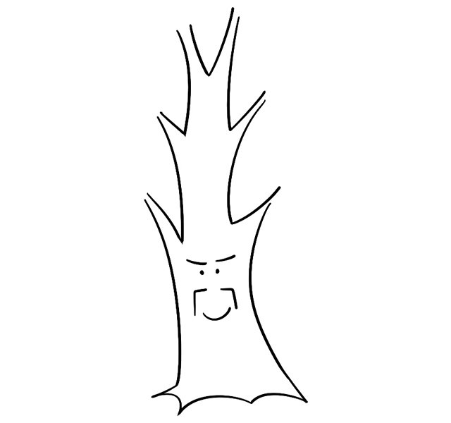 大树爷爷简笔画