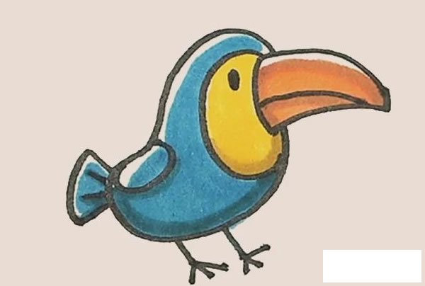 大嘴鸟简笔画图片