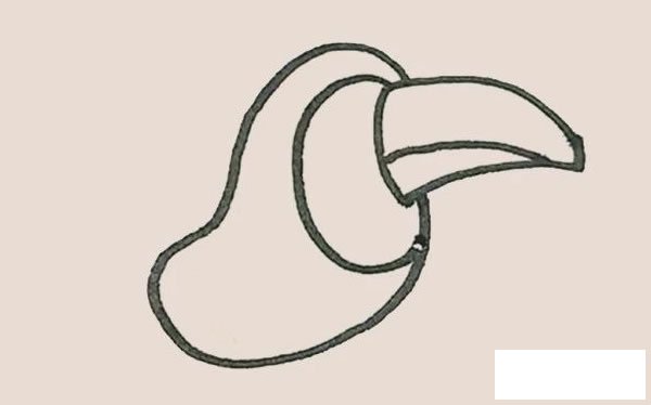 大嘴鸟简笔画图片