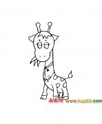 简笔画:漫步的长颈鹿5