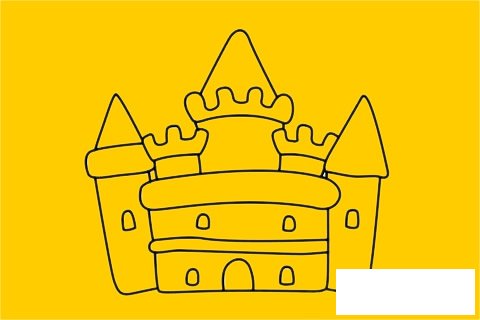 城堡简笔画图片