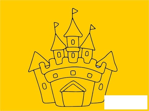 城堡简笔画图片