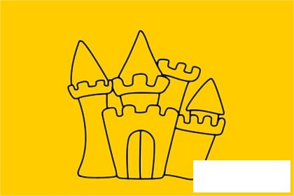 城堡简笔画图片