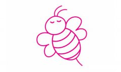 蜜蜂简笔画步骤教程及图片大全