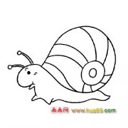 爬行的蜗牛简笔画