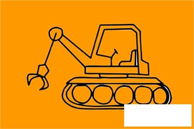 吊车简笔画图片