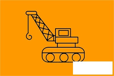 吊车简笔画图片