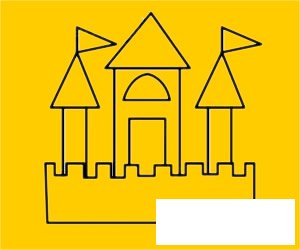 城堡简笔画图片