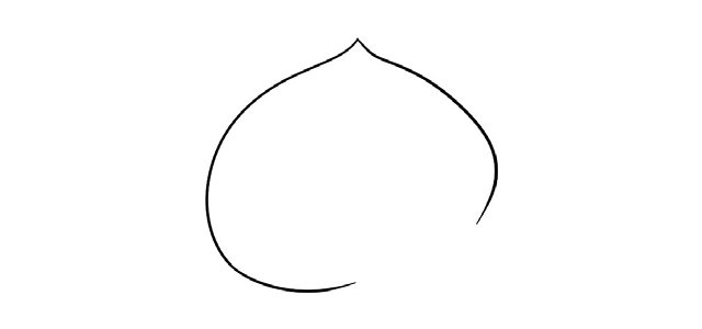 卡通桃子简笔画