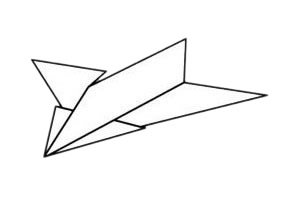 纸飞机简笔画图片步骤三