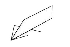 纸飞机简笔画图片步骤二